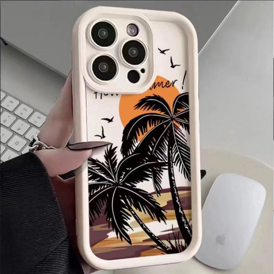 Sunset Paradise Coconut Tree Texture Case