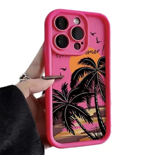 Sunset Paradise Coconut Tree Texture Case