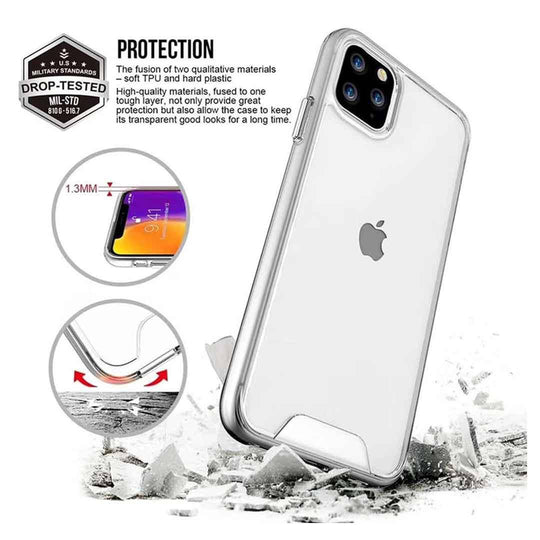 Luxury Clear Space Case with Drop Protection for