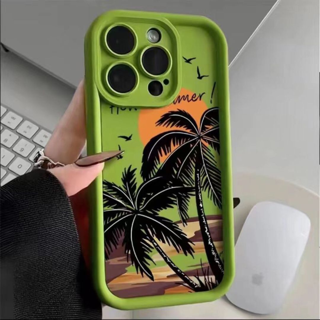 Sunset Paradise Coconut Tree Texture Case