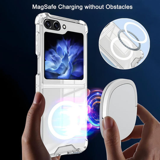 "Clear Magnetic Charging Case for Samsung Galaxy Z Flip 5 "