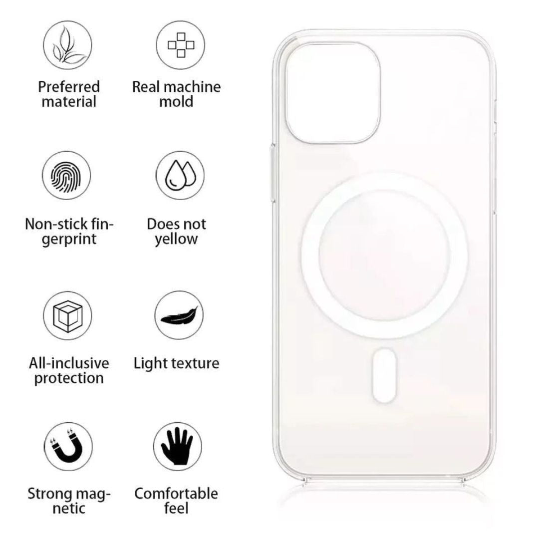 MagSafe Transparent Shockproof Clear Case