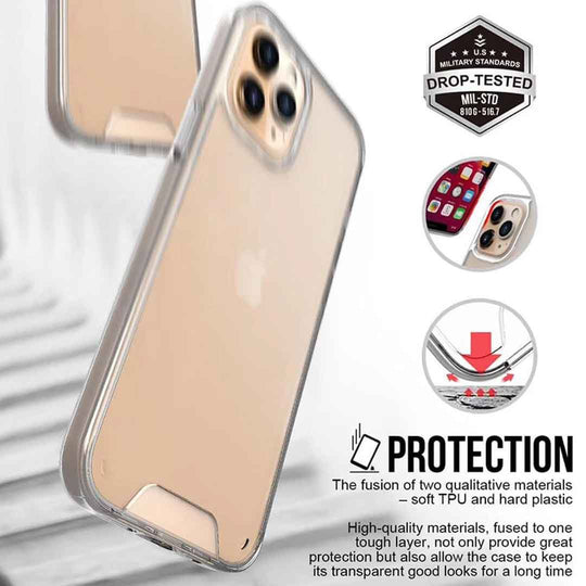 Luxury Clear Space Case with Drop Protection for