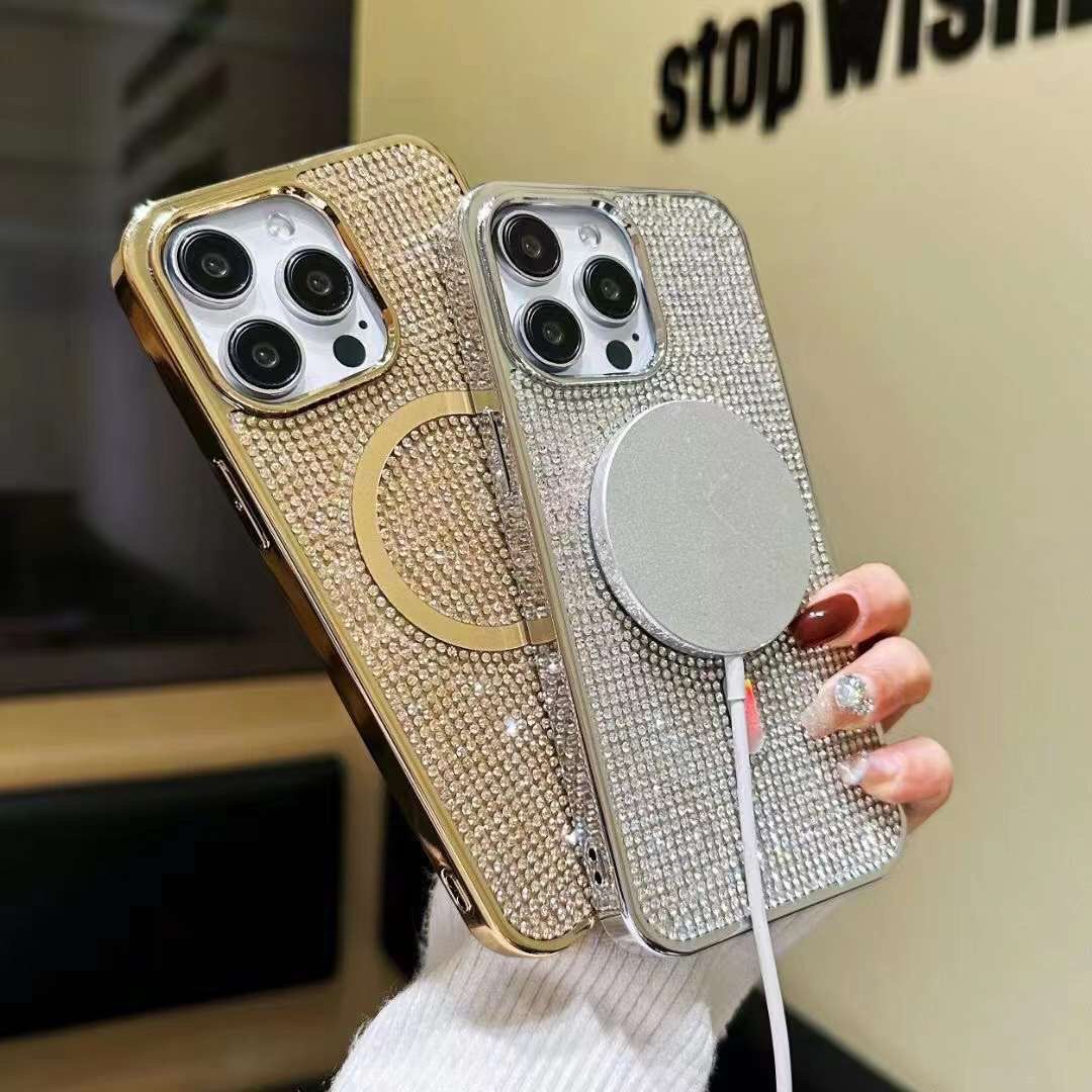 Glitter Diamond Wireless Charging Magnetic Mag-Safe Case