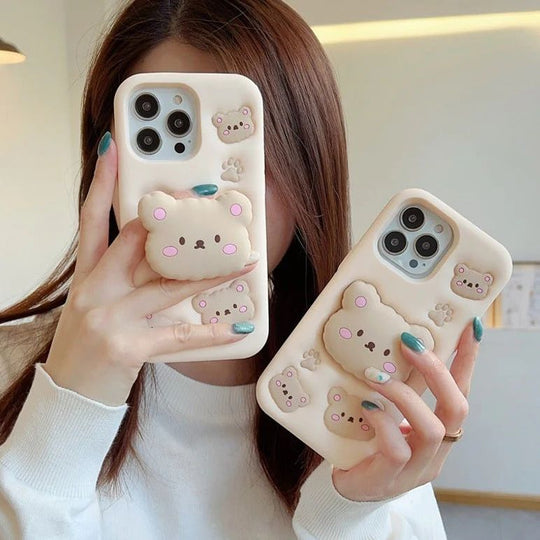 Cozy Bear Embrace Phone Gripper Case