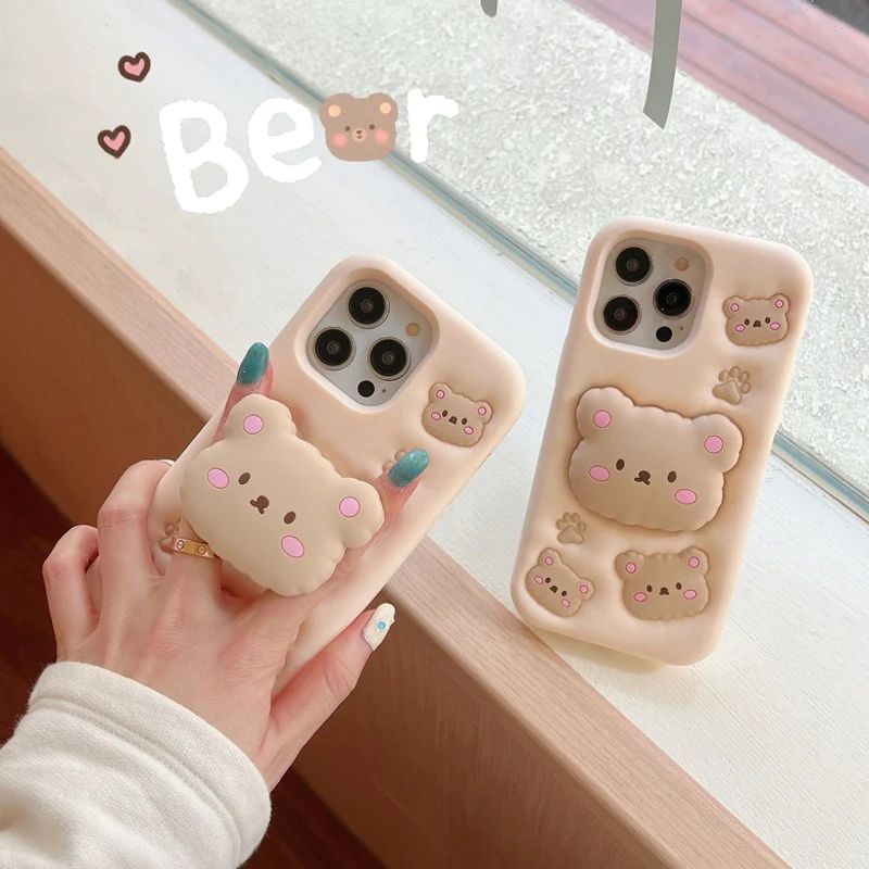 Cozy Bear Embrace Phone Gripper Case