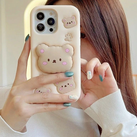 Cozy Bear Embrace Phone Gripper Case