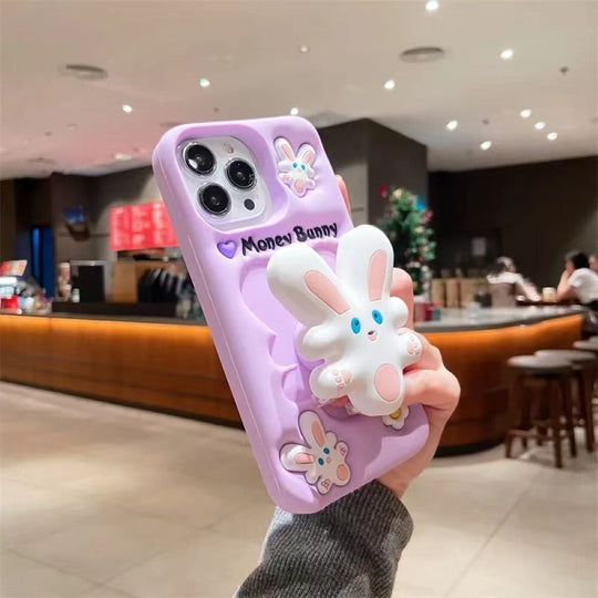 Money Bunny Pop Stand Soft Silicone Case