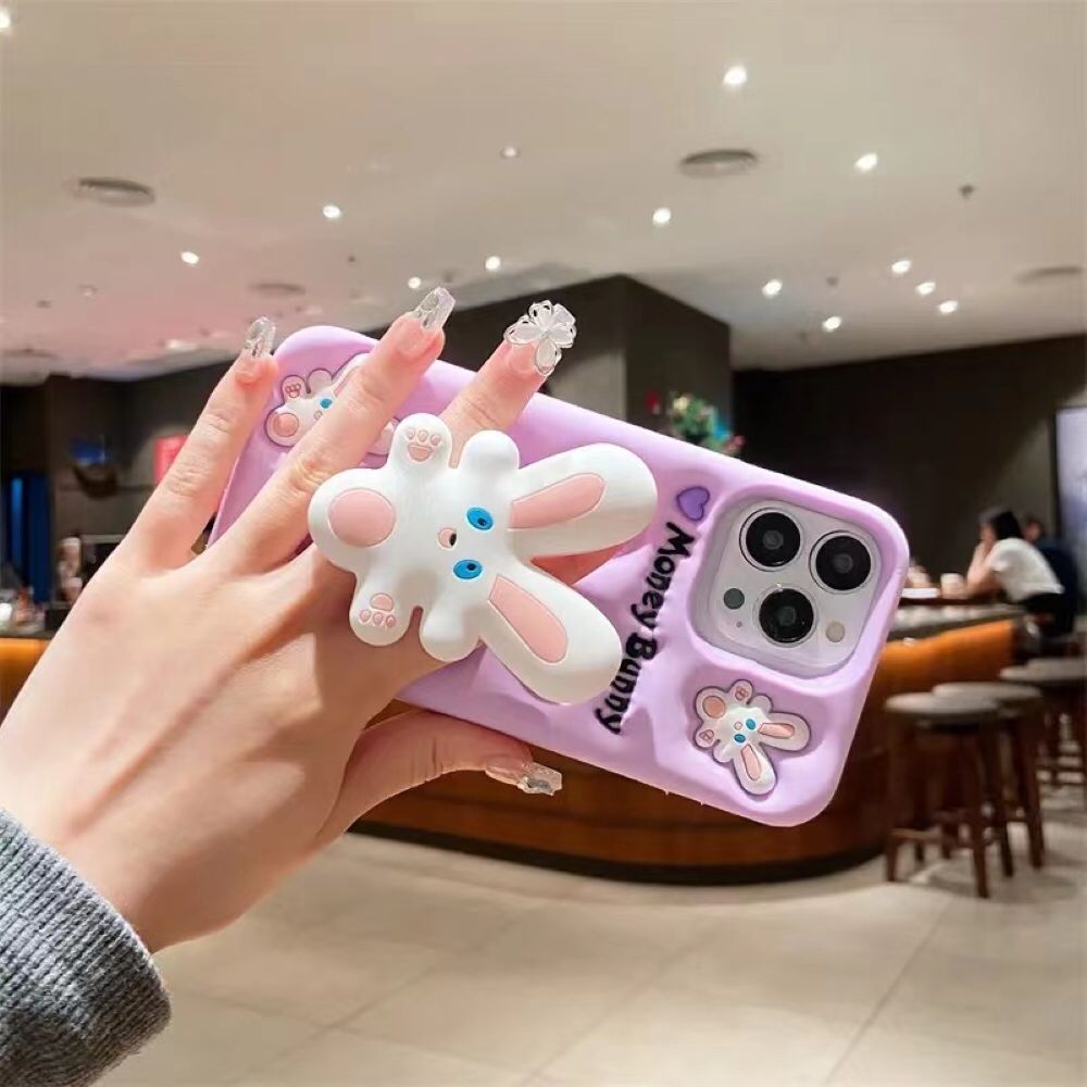 Money Bunny Pop Stand Soft Silicone Case