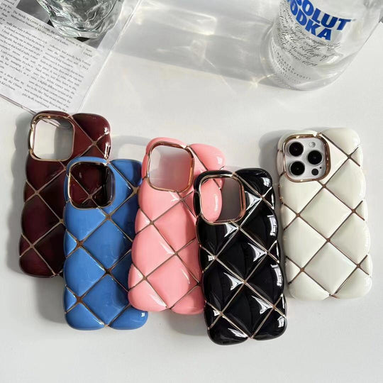 Luxury Electroplated Bubble Puff Case