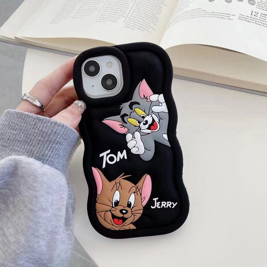 3D Cute Cartoon Phone Case Including free Privacy tempered