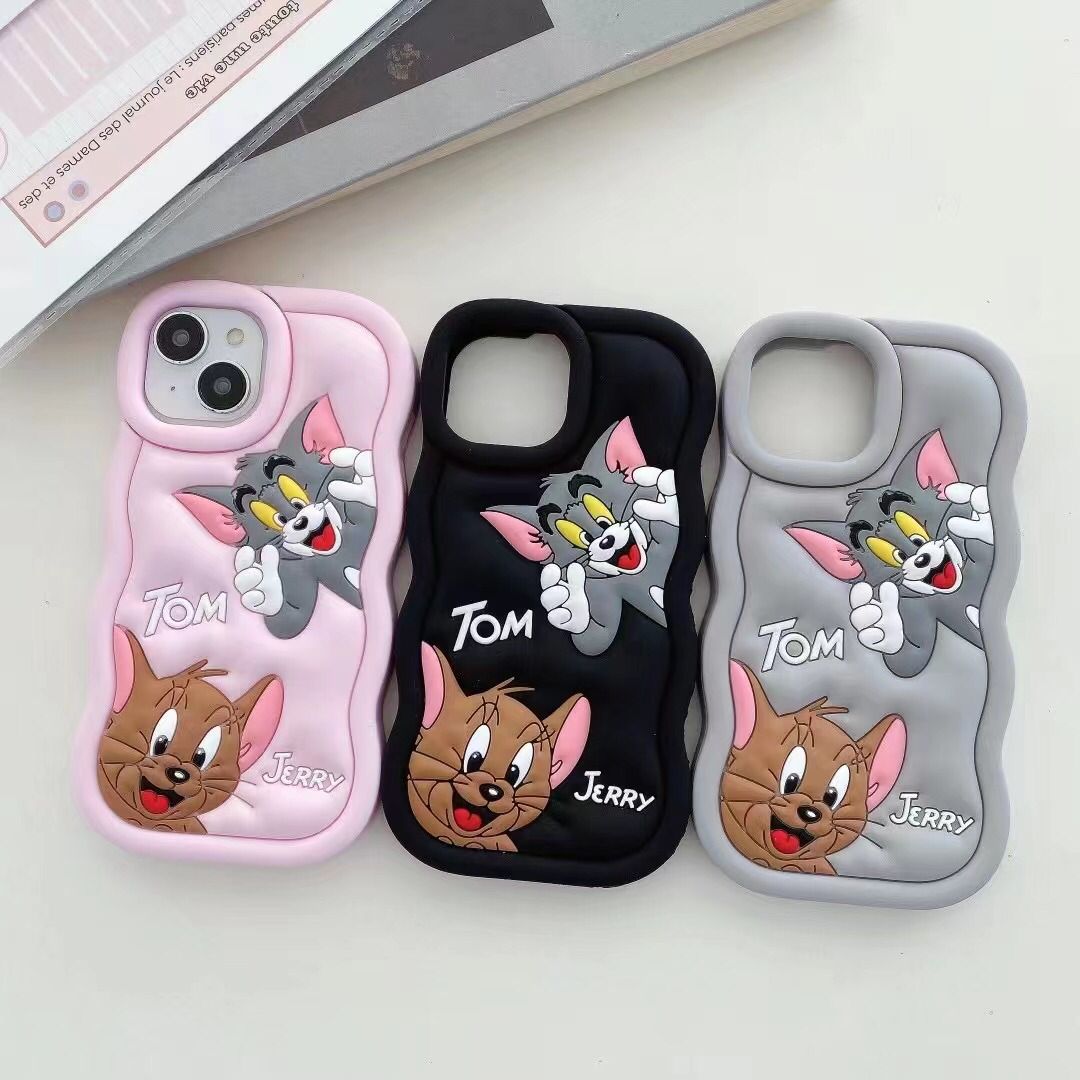 3D Cute Cartoon Phone Case Including free Privacy tempered