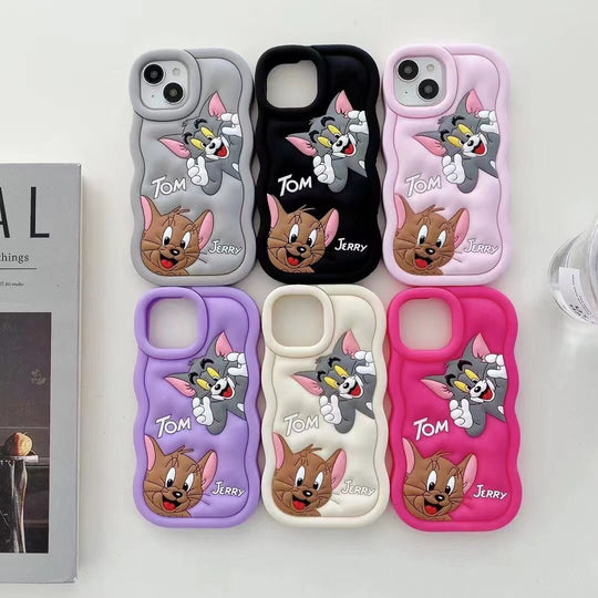 3D Cute Cartoon Phone Case Including free Privacy tempered