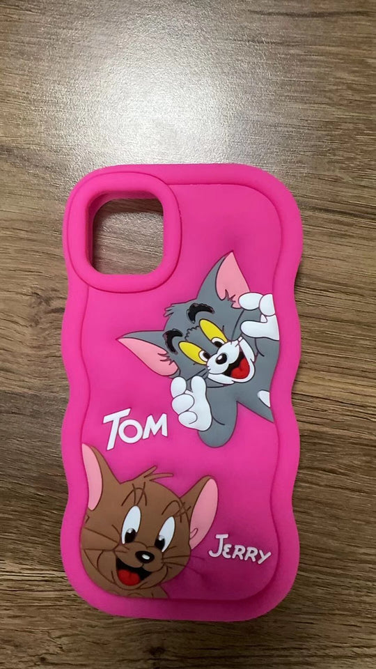 3D Cute Cartoon Phone Case Including free Privacy tempered