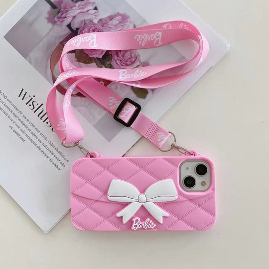 Cute 3D Bow Design Silicone Case With Belt