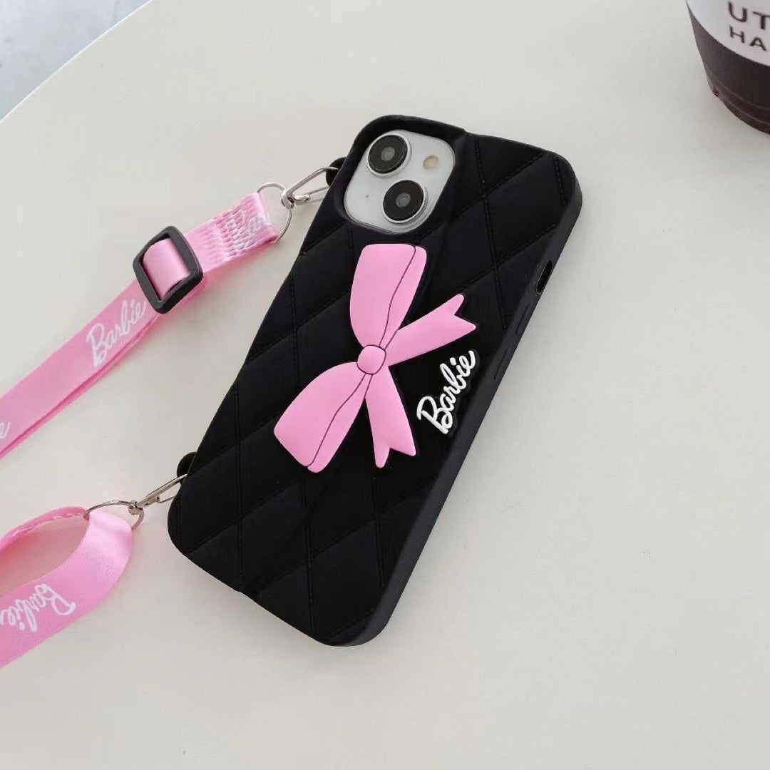 Cute 3D Bow Design Silicone Case With Belt