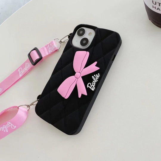 Cute 3D Bow Design Silicone Case With Belt