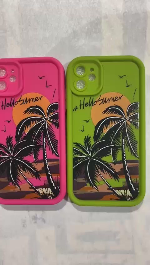 Sunset Paradise Coconut Tree Texture Case